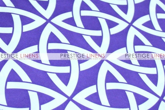 Infinity Print Poly Table Linen - Purple