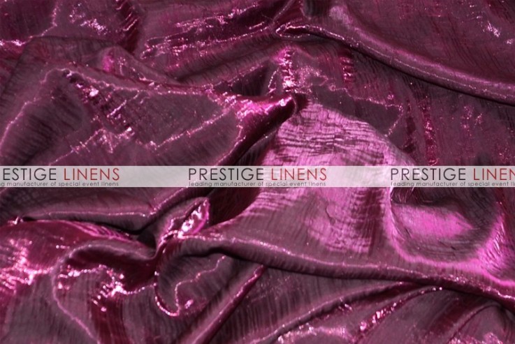 Iridescent Crush Table Linen - Fuchsia/Black