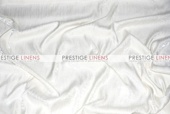 Iridescent Crush Table Linen - White
