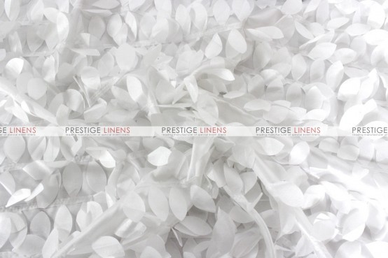 Leaf Petal Taffeta Table Linen - White