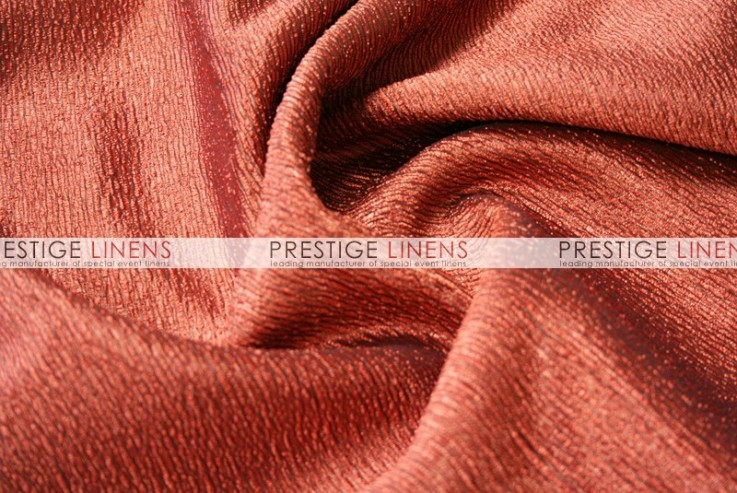 Luxury Textured Satin Table Linen - Rust