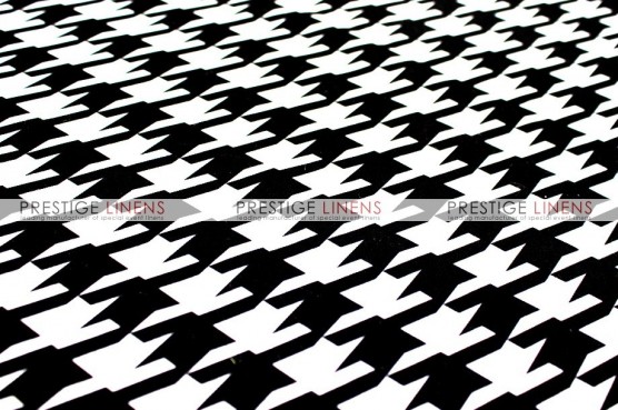 Mjs Print - Houndstooth Table Linen - Black/White