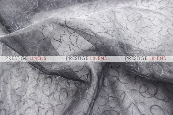 Organza Swirl Table Linen - 1126 Silver