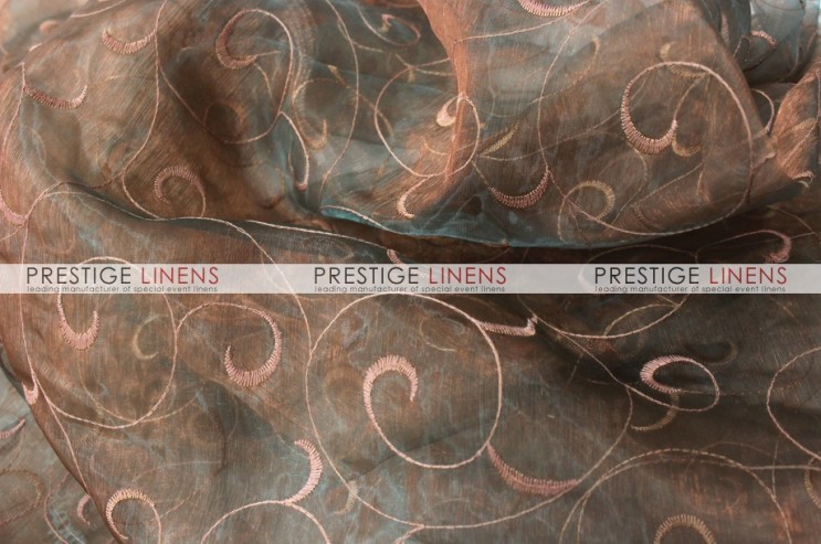 Organza Swirl Table Linen - 320 Jade/Blush