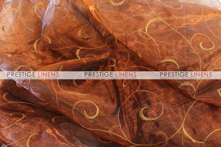 Organza Swirl Table Linen - 342 Copper