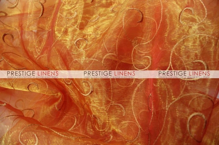 Organza Swirl Table Linen - 431 Orange