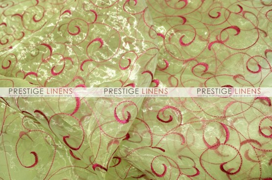 Organza Swirl Table Linen - Lime/Fuchsia