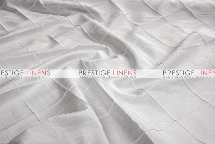 Pintuck Taffeta Table Linen - White