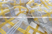 Plaid Sheer Table Linen - Gold/Silver