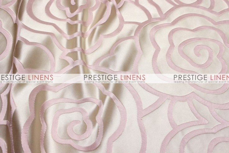 Rose Jacquard Table Linen - Blush