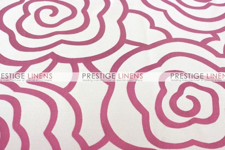 Rose Jacquard Table Linen - Fuchsia