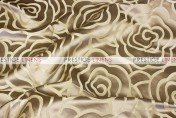 Rose Jacquard Table Linen - Gold