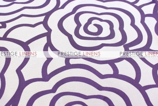 Rose Jacquard Table Linen - Plum