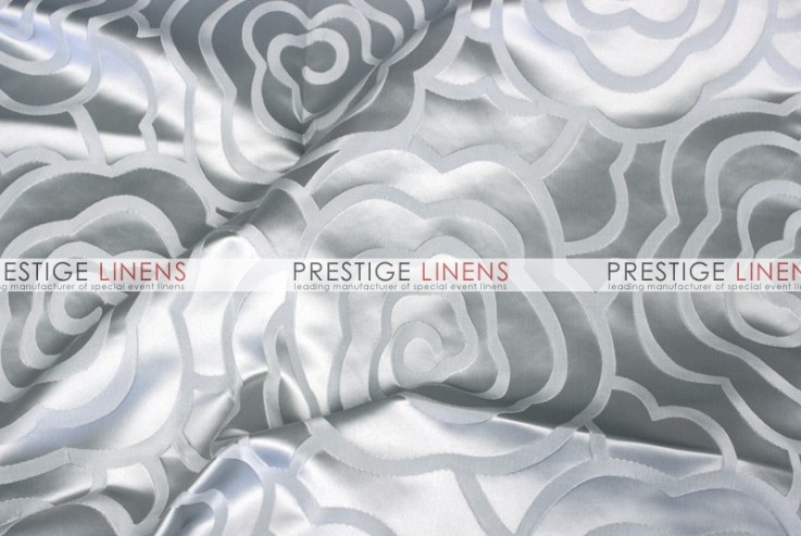 Rose Jacquard Table Linen - Silver
