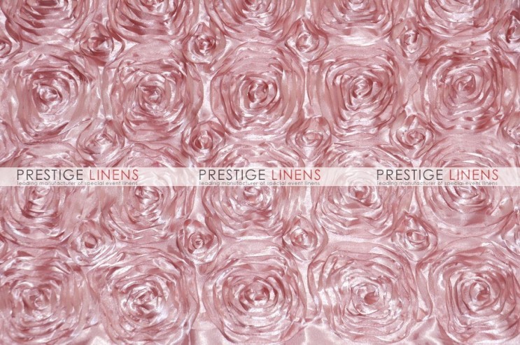 Rosette Satin Table Linen - Blush