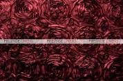 Rosette Satin Table Linen - Burgundy