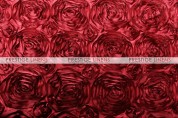 Rosette Satin Table Linen - Cherry
