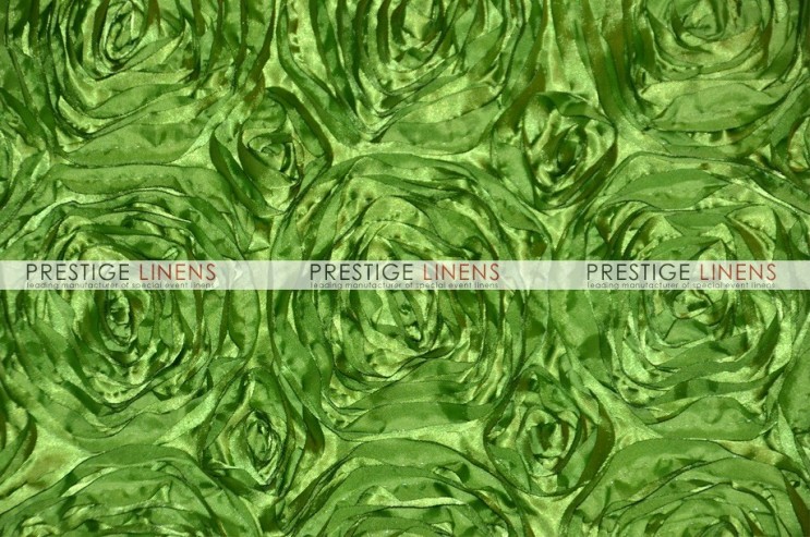 Rosette Satin Table Linen - Lime