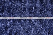 Rosette Satin Table Linen - Navy