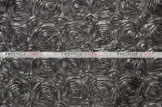 Rosette Satin Table Linen - Platinum