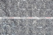 Rosette Satin Table Linen - Silver