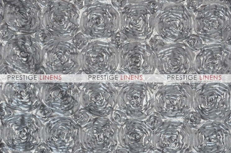 Rosette Satin Table Linen - Silver