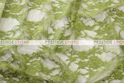 Victorian Stretch Lace Table Linen - Avocado