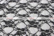 Victorian Stretch Lace Table Linen - Black