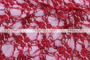 Victorian Stretch Lace Table Linen - Cranberry