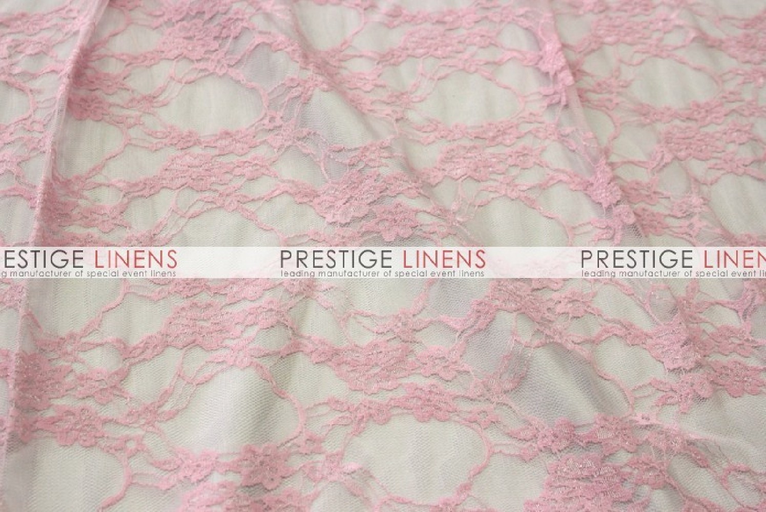 Victorian Stretch Lace - Fabric by the yard - Pink - Prestige Linens