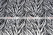 Zebra Print Lamour Table Linen - White