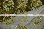 Coco Paisley Table Runner - Olive