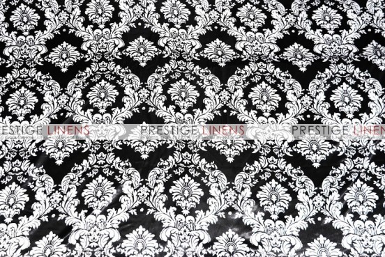 Damask Print Lamour Draping - Black/White