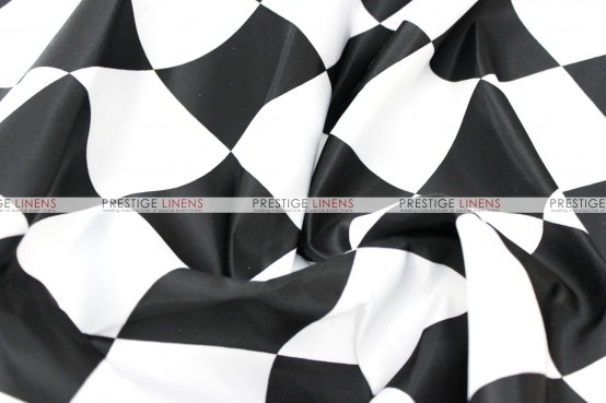 Diamond Print Lamour Table Runner - White/Black