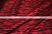 Flocking Zebra Taffeta Table Runner - Red