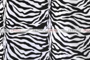 Flocking Zebra Taffeta Table Runner - White