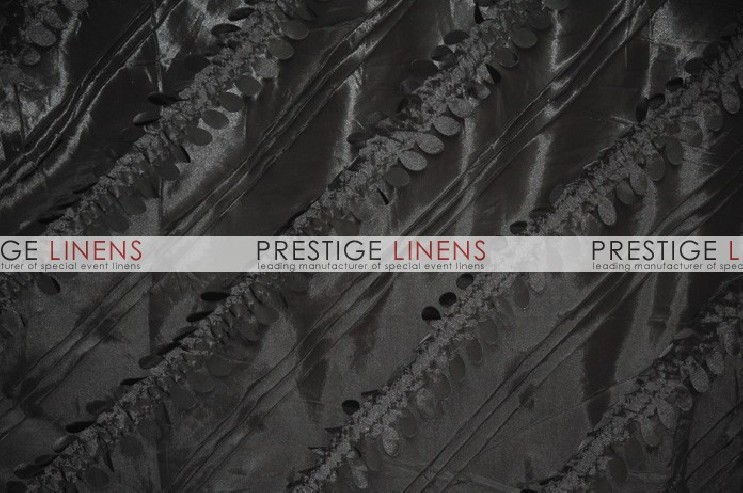 Forest Taffeta Table Runner - Black