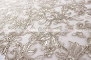 Giselle Net Embroidery Table Runner - Taupe