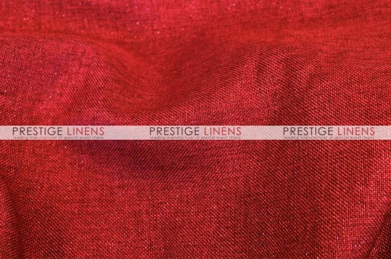 Metallic Linen Table Runner - Red