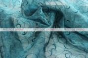 Organza Swirl Table Runner - 738 Teal