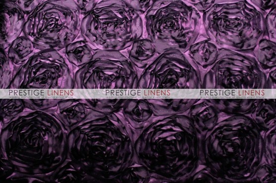 Rosette Satin Table Runner - Plum