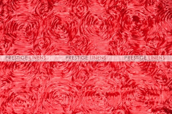 Rosette Satin Table Runner - Red