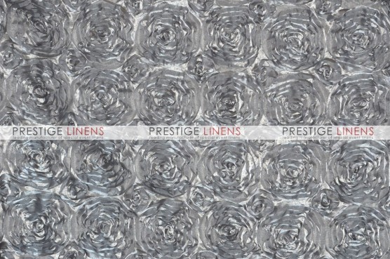 Rosette Satin Table Runner - Silver