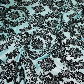 FLOCKING DAMASK TAFFETA