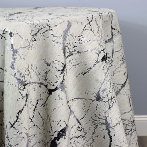 Alabaster Table Linen - Black/Silver