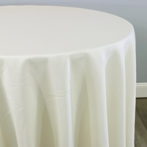 Polyester Poplin (Double-Wide) Table Linen - 128 Ivory