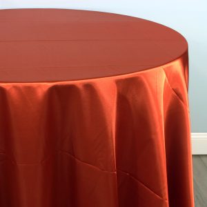 Charmeuse Satin Table Linen - 337 Rust