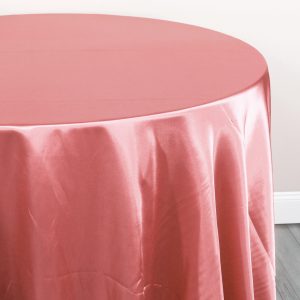 Charmeuse Satin Table Linen - 432 Coral