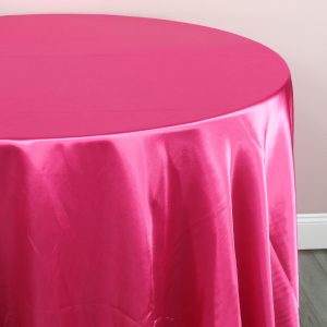 Charmeuse Satin Table Linen - 528 Hot Pink