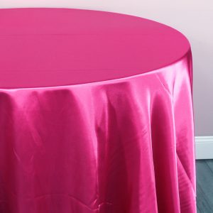 Charmeuse Satin Table Linen - 529 Fuchsia